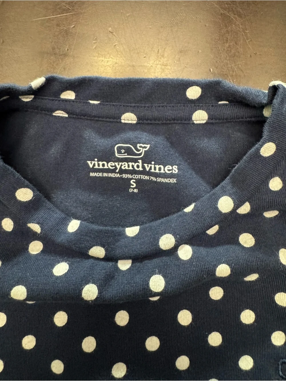 Vineyard Vines Navy and White Polka Dot Tee Dress